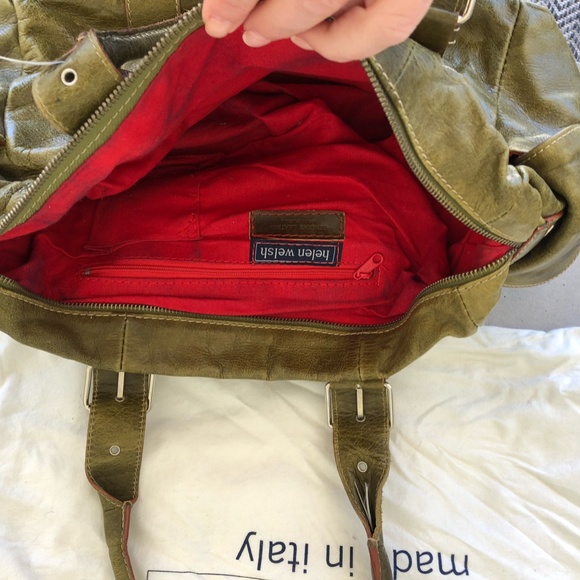 Helen Welsh Handbag Moss Green - Picture 3 of 4